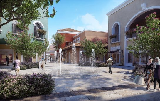 thumb - architectural and photorealistic visualization of an internal courtyard of a shopping mall centre in Jordan